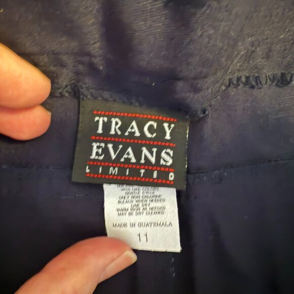 Tracy Evans Navy Stretch Mini Skirt w/Belt - Size 11 - Picture 7 of 7